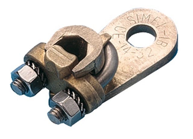 Te Connectivity (EX TYCO SIMEL) - CF 150-300 B NP-Cosse équerre à bride avec étrier bronze-S: 150-300²-Non Percée