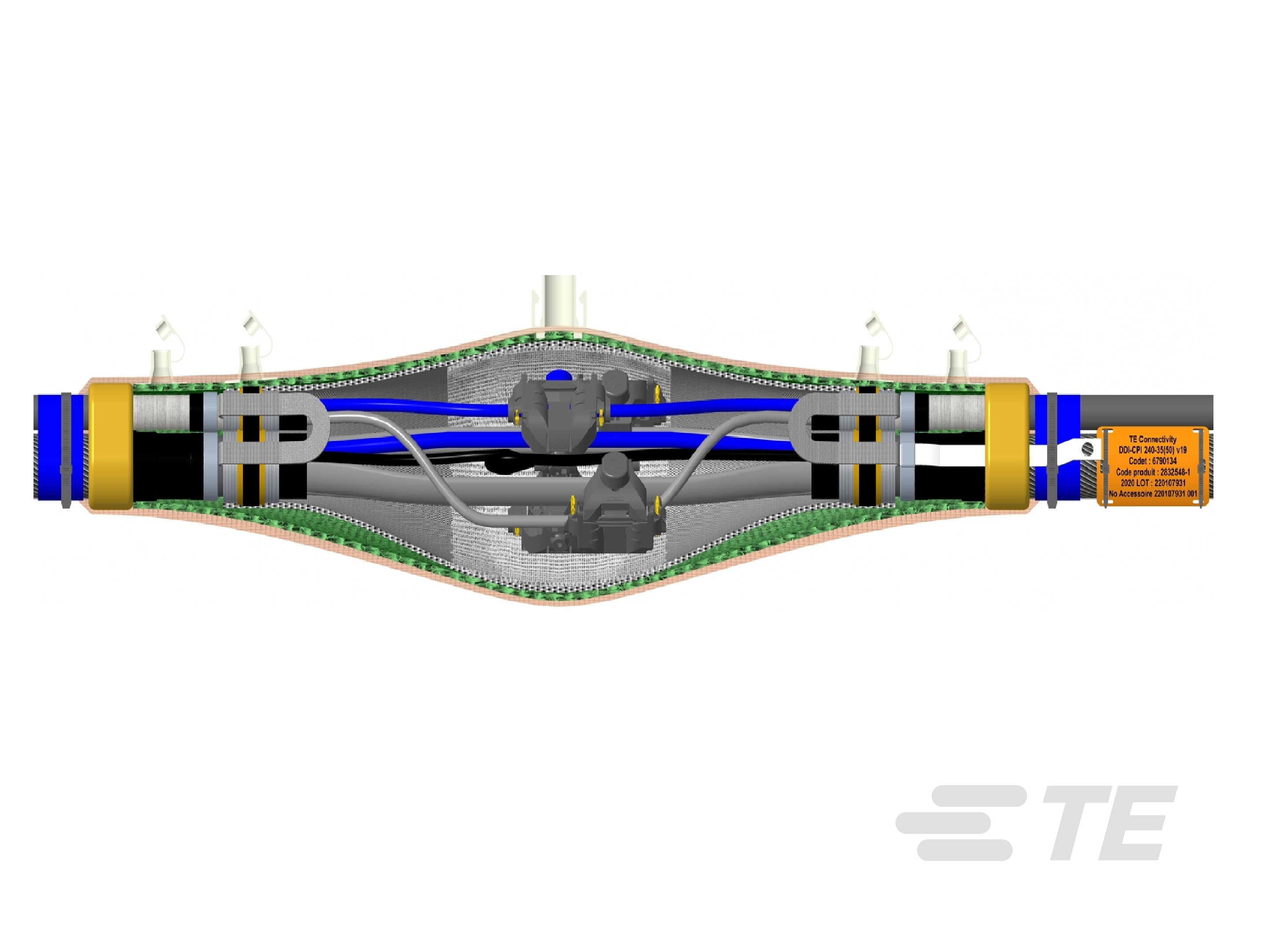 Te Connectivity (EX TYCO SIMEL) - DDI-CPI 240-35(50) v19-Boîte inj BT-CPI-Ppal: 50-240mm²-Dér:10-35(50)mm²-6790134