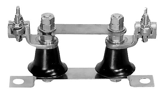 Te Connectivity (EX TYCO SIMEL) - Barrette terre EL8A 8A sur socle - Racc. 10 à 70mm² cosse serr méca étrier acier