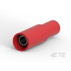 Te Connectivity (EX TYCO SIMEL) - Fiche cylindrique femelle préisolée 4mm PIDG Rouge 0,25 à 1,6mm²