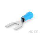 Te Connectivity (EX TYCO SIMEL) - PGU 2,5-6/12-Cosse préisolée fourche-Bleu-1 à 2,6mm²-Bornage: 6mm-Largeur: 12mm