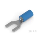 Te Connectivity (EX TYCO SIMEL) - PGU 2,5-5/9-Cosse préisolée fourche-Bleu-1 à 2,6mm²-Bornage: 5mm-Largeur: 9mm