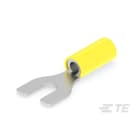 Te Connectivity (EX TYCO SIMEL) - PGU 6-5/13-Cosse préisolée fourche-Jaune-2,6 à 6,6mm²-Bornage: 5mm-Largeur: 13mm