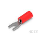 Te Connectivity (EX TYCO SIMEL) - PGU 1,5-2,5/5-Cosse préisolée fourche-Rouge-0,25 à 1,6mm²-Bornage: 2,5mm-L: 5mm