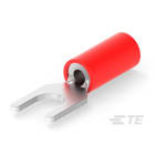 Te Connectivity (EX TYCO SIMEL) - PGU 1,5-4/7-Cosse préisolée fourche-Rouge-0,25 à 1,6mm²-Bornage: 4mm-Largeur:7mm