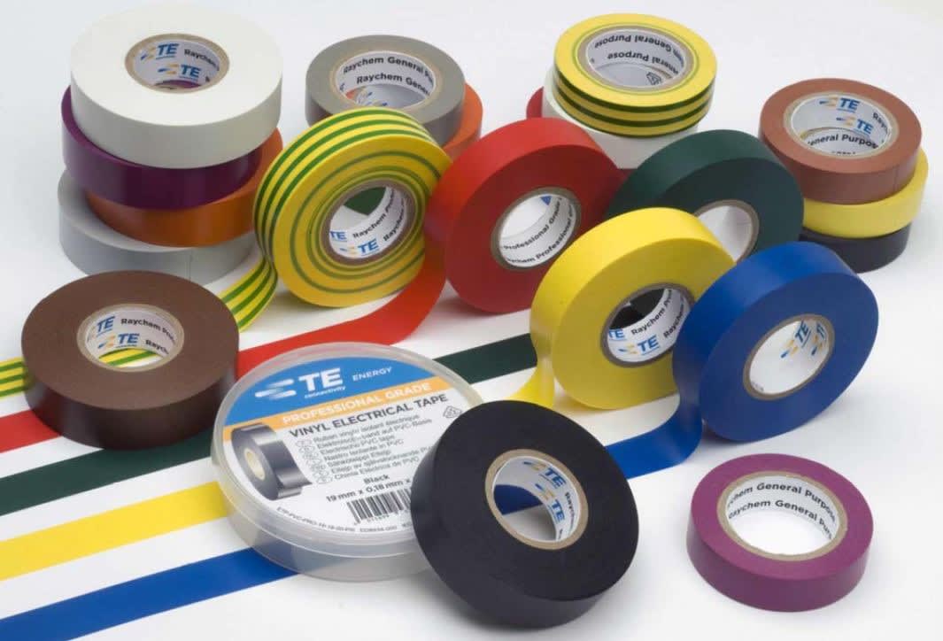 Te Connectivity (EX TYCO SIMEL) - Ruban adhésif PVC en rouleau de 10 m à usage général 15 x 0,15mm-Noir
