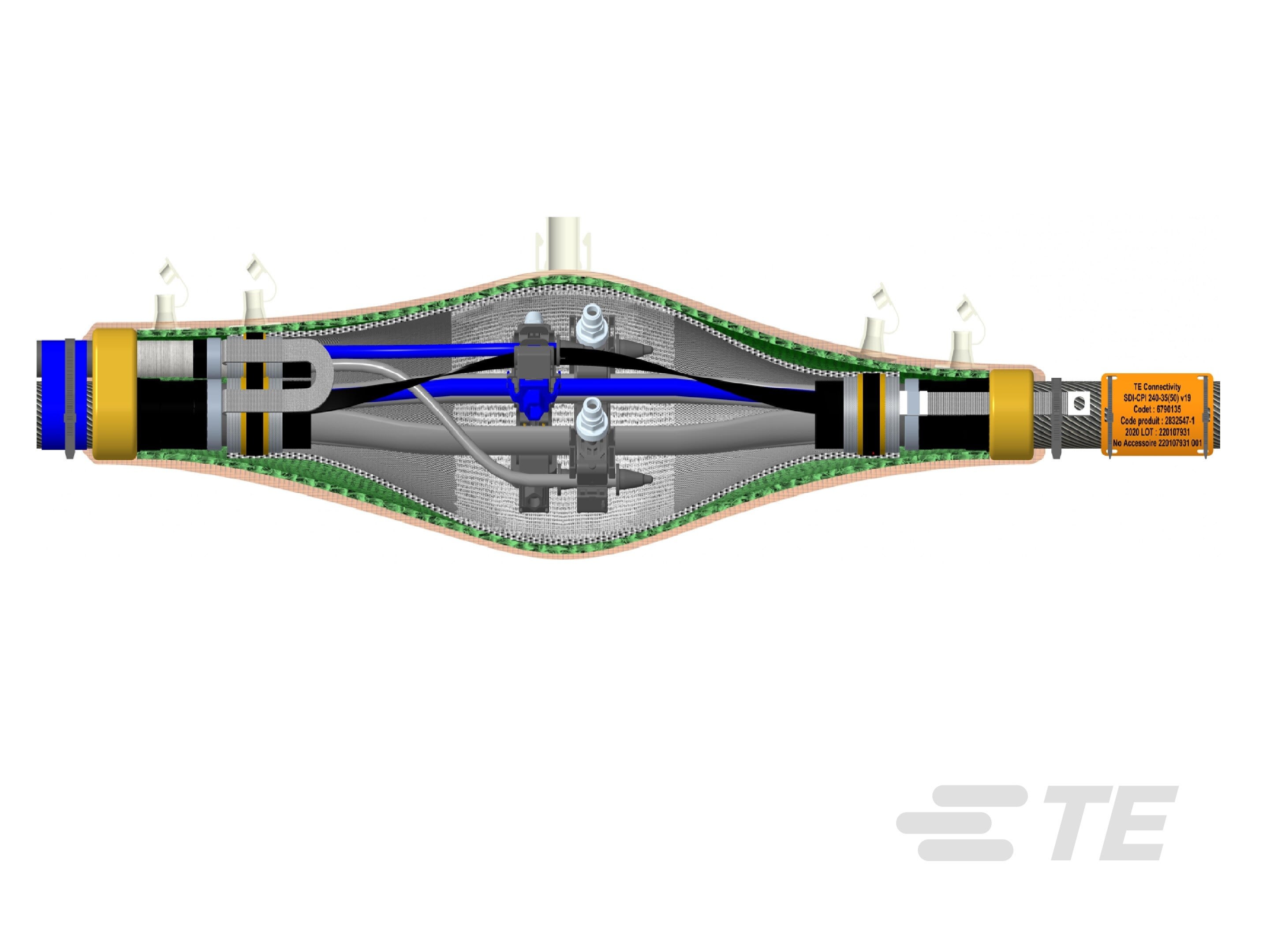 Te Connectivity (EX TYCO SIMEL) - SDI-CPI 240-35(50) v19-Boîte inj BT-CPI-Ppal: 50-240mm²-Dér:10-35(50)mm²-6790135