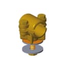 Te Connectivity (EX TYCO SIMEL) - Serre-fil 181-204mm²-Trou fixation: M7-Avec 2 rondelles bimétalliques + boulon