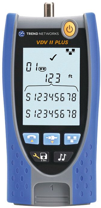 Trend Networks - 1 VDV II Plus : Testeur de continuité RJ45/RJ12/Coax F avec term, longueur, géné