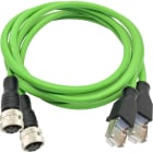 Trend Networks - 2 cordons hybrides RJ45 mâle vers M12 femelle en codage D PROFINET, de 1m