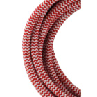 Bailey - Câble Textile 3 mètres Rouge/Blanc 2x0.75mm² Fil en cuivre finition textile