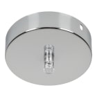 Bailey - Rosace en Métal Chrome 100x25mm avec serre-câble plastique transparent