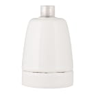 Bailey - Douille en porcelaine E27 Blanc avec serre-câble plastique transparent