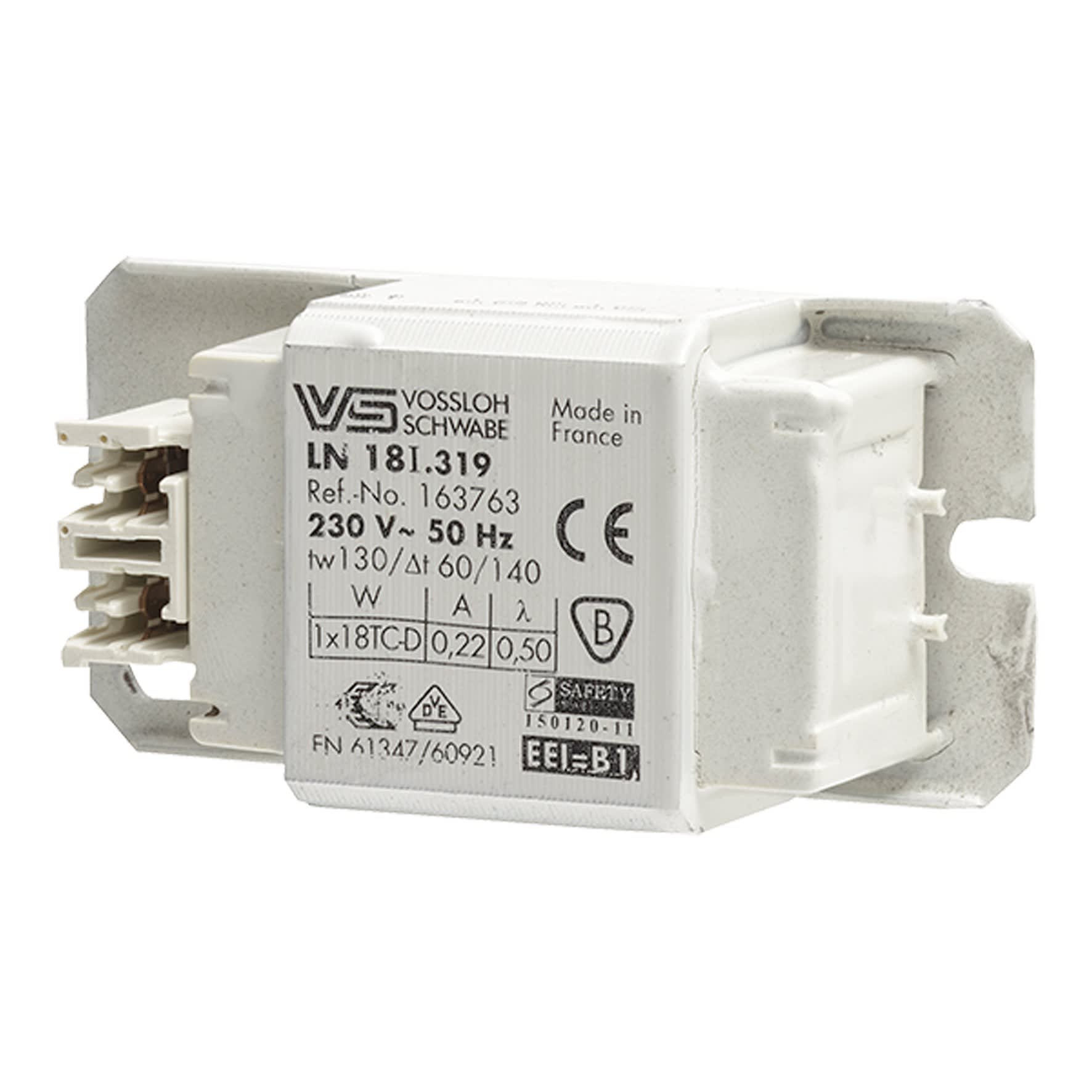 Bailey - VS 163763 Ballast conventionnel 230V-50Hz pour fluos G24d 1x18W GX24d 1x18W