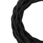 Bailey - Câble Textile 3 mètres Torsadé Noir 2x0.75mm² Fil en cuivre finition textile