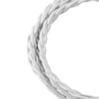 Bailey - Câble Textile 3 mètres Torsadé Blanc 2x0.75mm² Fil cuivre finition textile