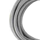 Bailey - Câble Textile 3 mètres Argent Métallique 2x0.75mm²