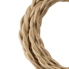 Bailey - Câble Textile 3 mètres Torsadé Champagne Métallique 2x0.75mm²