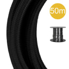 Bailey - Câble Textile Rouleau de 50 mètres Noir 2x0.75mm²