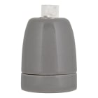 Bailey - Douille en porcelaine E27 Gris avec serre-câble plastique transparent