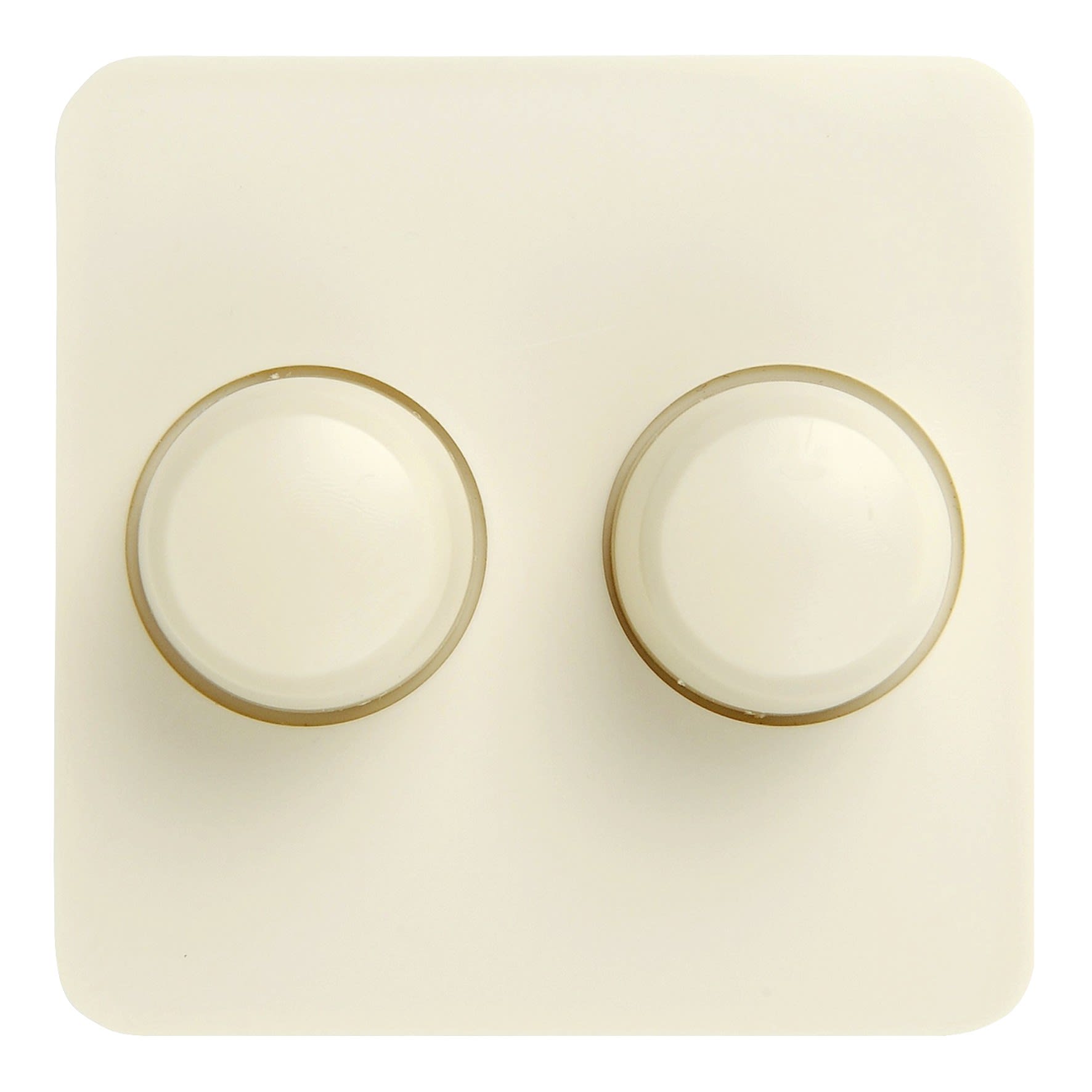 Bailey - Tradim 03806 Plaque finition + Boutons rotatifs Gradateur duo Crème