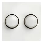 Bailey - Tradim 03811 Plaque finition + Boutons rotatifs Gradateur duo Blanc