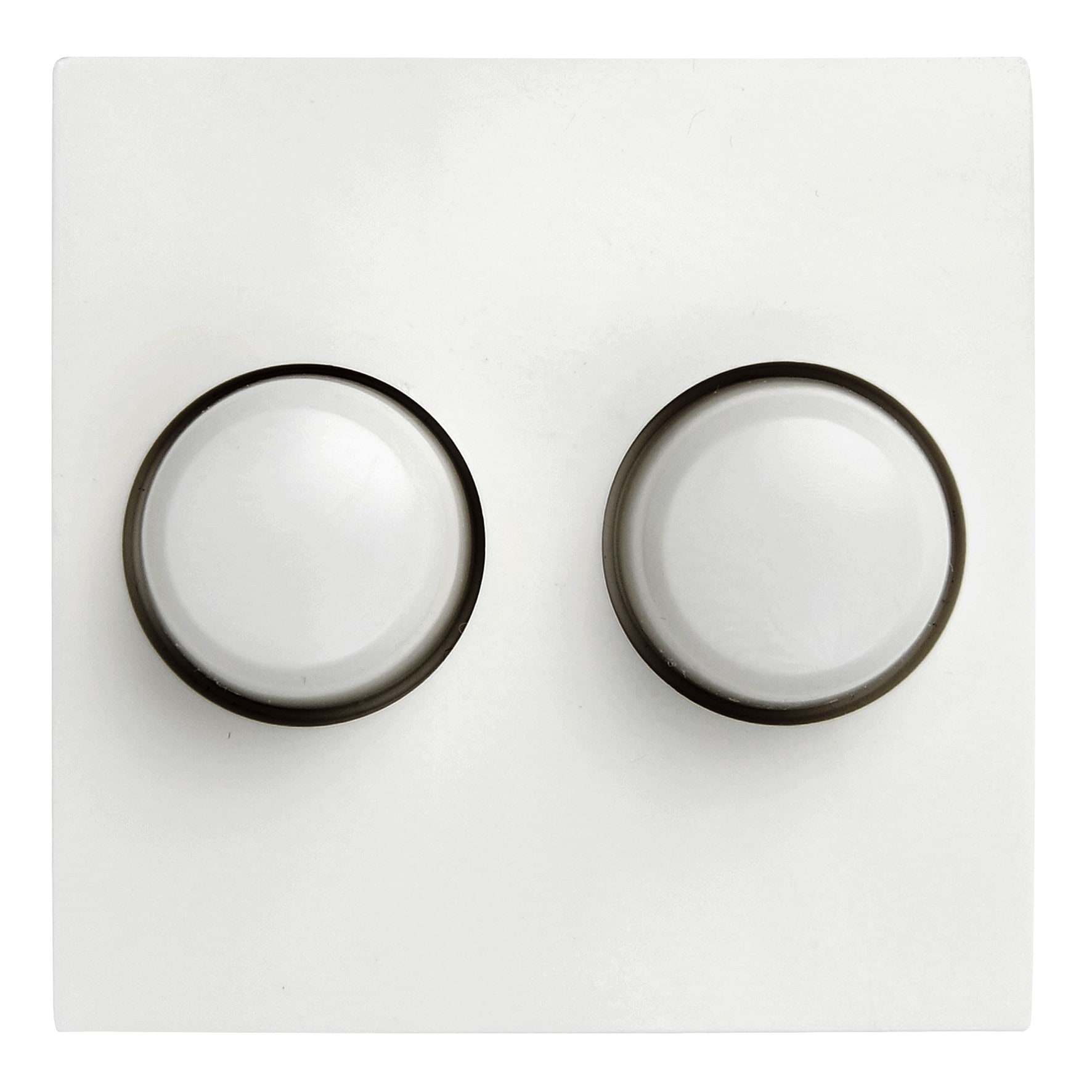 Bailey - Tradim 03811 Plaque finition + Boutons rotatifs Gradateur duo Blanc
