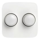 Bailey - Tradim 0351 Plaque finition + Boutons rotatifs Gradateur duo Blanc