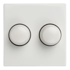 Bailey - Tradim 05811 Plaque finition + Boutons rotatifs Gradateur duo Blanc
