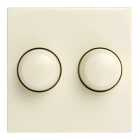 Bailey - Tradim 05816 Plaque finition + Boutons rotatifs Gradateur duo Crème