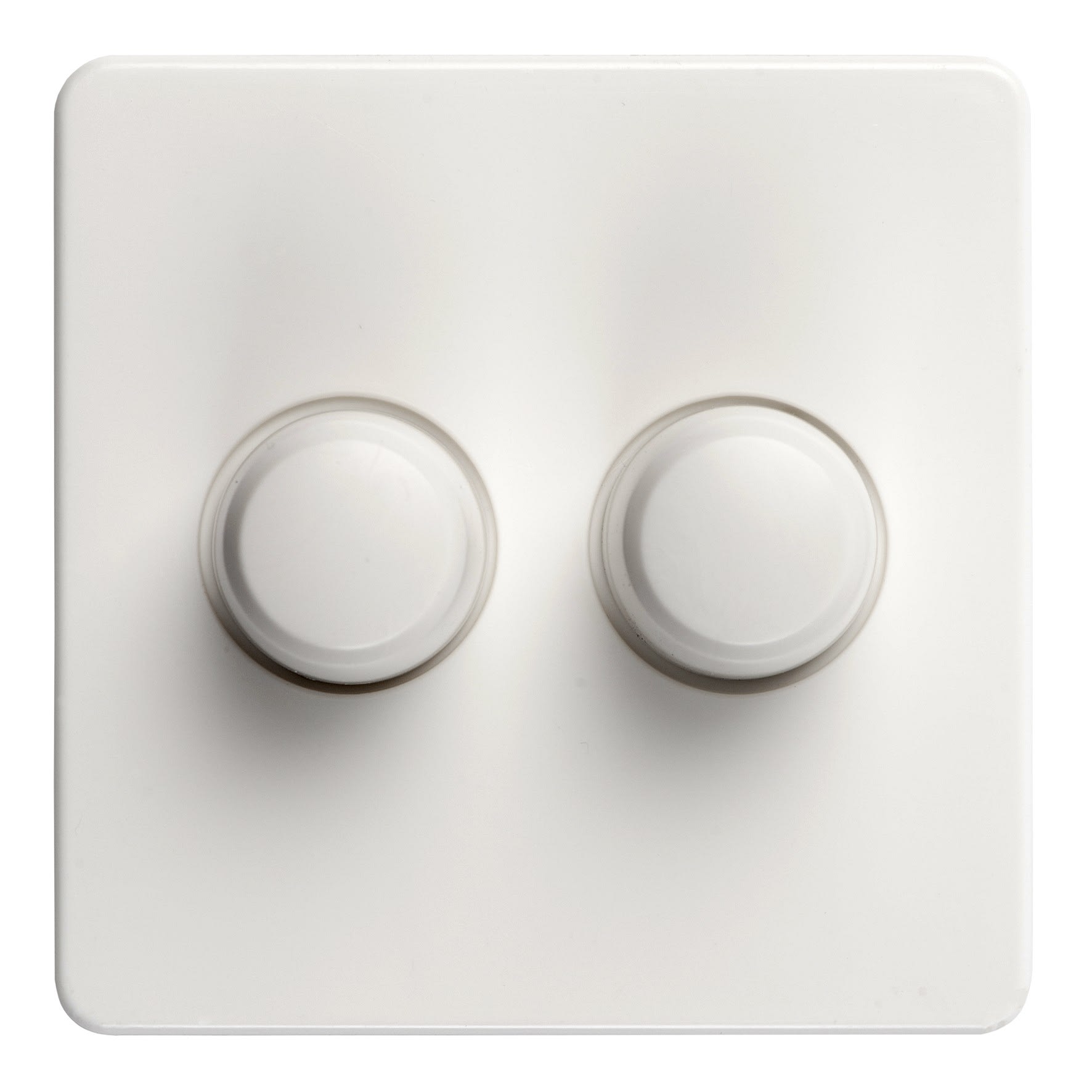 Bailey - Tradim 0411 Plaque finition + Boutons rotatifs Gradateur duo Blanc