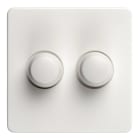 Bailey - Tradim 0411 Plaque finition + Boutons rotatifs Gradateur duo Blanc
