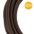 Bailey - Câble Textile Rouleau de 50 mètres Marron 3x0.75mm²