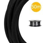 Bailey - BAI Câble Textile Rouleau de 50 mètres Noir 3x0.75mm²