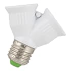Bailey - Douille / Adaptateur Blanc 1xE27 vers 2xE27 Max 60W