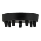 Bailey - Rosace en Métal Noir 150x25mm Rosace multiple pour 7 câbles avec serre-câble