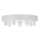 Bailey - Rosace en Métal Blanc 150x25mm Rosace multiple pour 7 câbles