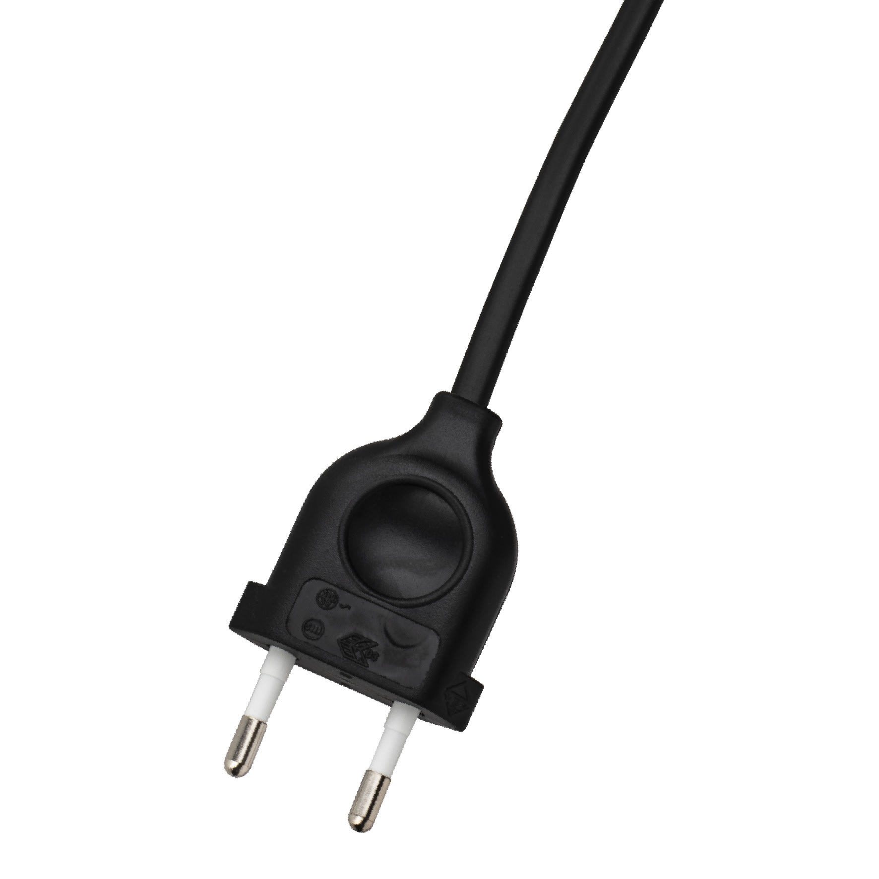 Bailey - Cordon alimentation 2 mtr noir avec fiche Européenne plate sans interrupteur