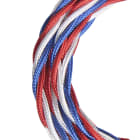 Bailey - Câble Textile 3 mètres Torsadé Brillant Bleu/Blanc/Rouge 3x0.75mm²