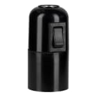 Bailey - Douille E27 Bakélite M10x1 Noir Chemise lisse avec interrupteur 43x76mm