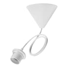 Bailey - Suspension Plastique Blanc 80cm Câble rond 2x0.75mm² avec douille TP