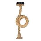 Bailey - Suspension Rope E27 avec 1.5M Câble en corde 2x0.75mm² - Rosace Noire
