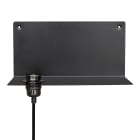 Bailey - Applique Wall Ledge Métal E27 Noir + 1.75m Câble Textile avec interrupteur