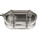 Bailey - Hublot AHOI E27 Alu Nickel Ovale IP64 Extérieur Classe 1 Max 60W Câble 50cm