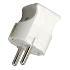 Bailey - Kopp 170201009 Fiche Mâle PVC 2P+T IP20 câble à 3x1.5mm² 16A 250V Blanc