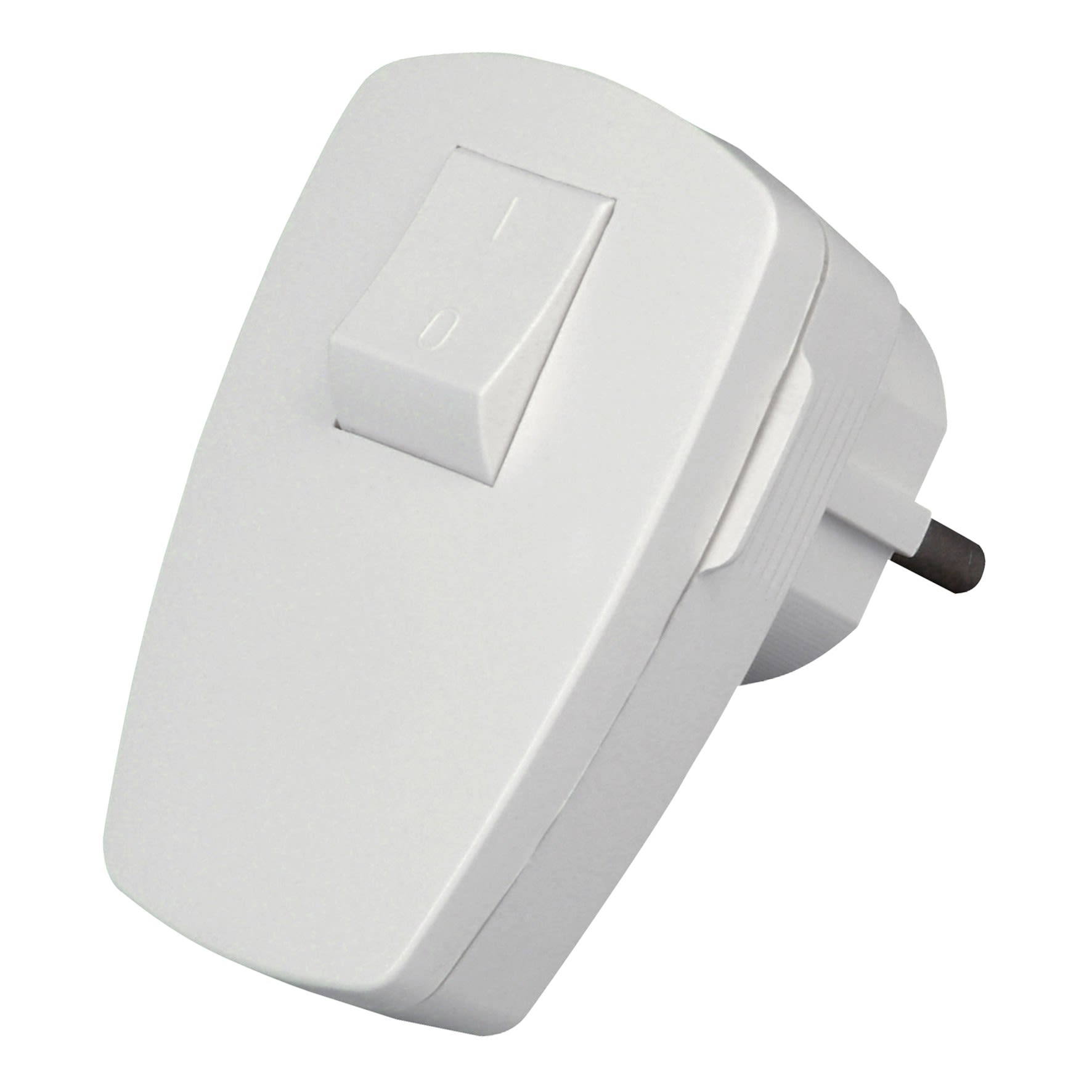 Bailey - Kopp 170402051 Fiche Mâle avec Interrupteur PVC 2P+T  IP20 CEE Norm 7/VII Blanc