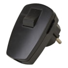 Bailey - Kopp 170405009 Fiche Mâle avec Interrupteur PVC 2P+T IP20 CEE Norm 7/VII Noire