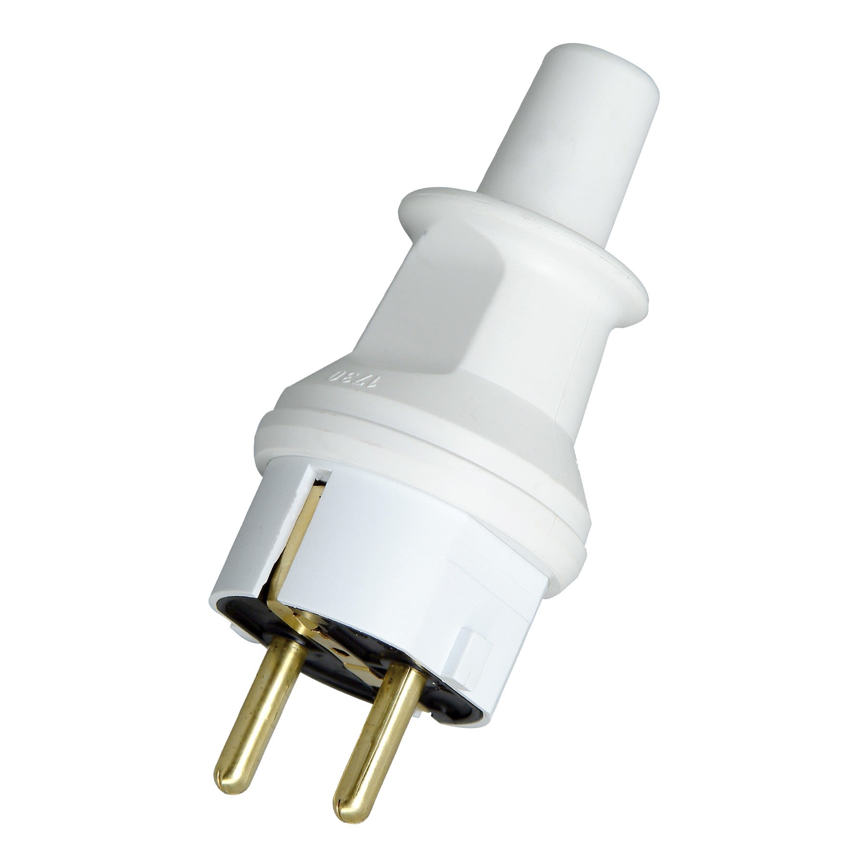 Bailey - Kopp 173002007 Fiche Mâle PVC 2P+T IP44 CEE Norm 7/VII à 3x1.5mm² 16A 250V Blanc