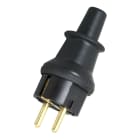 Bailey - Kopp 173016008 Fiche Mâle PVC 2P+T IP44 CEE Norm 7/VII à 3x1.5mm² 16A 250V Noir