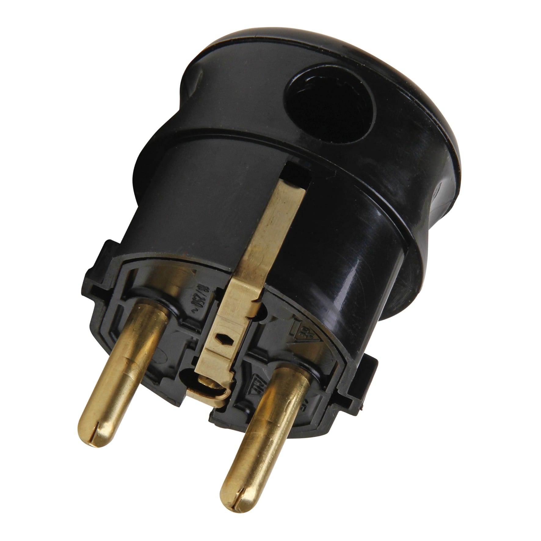 Bailey - Kopp 178505000 Fiche Mâle sortie latérale PVC 2P+T IP20 CEE Norm 7/VII à 3x1.5mm
